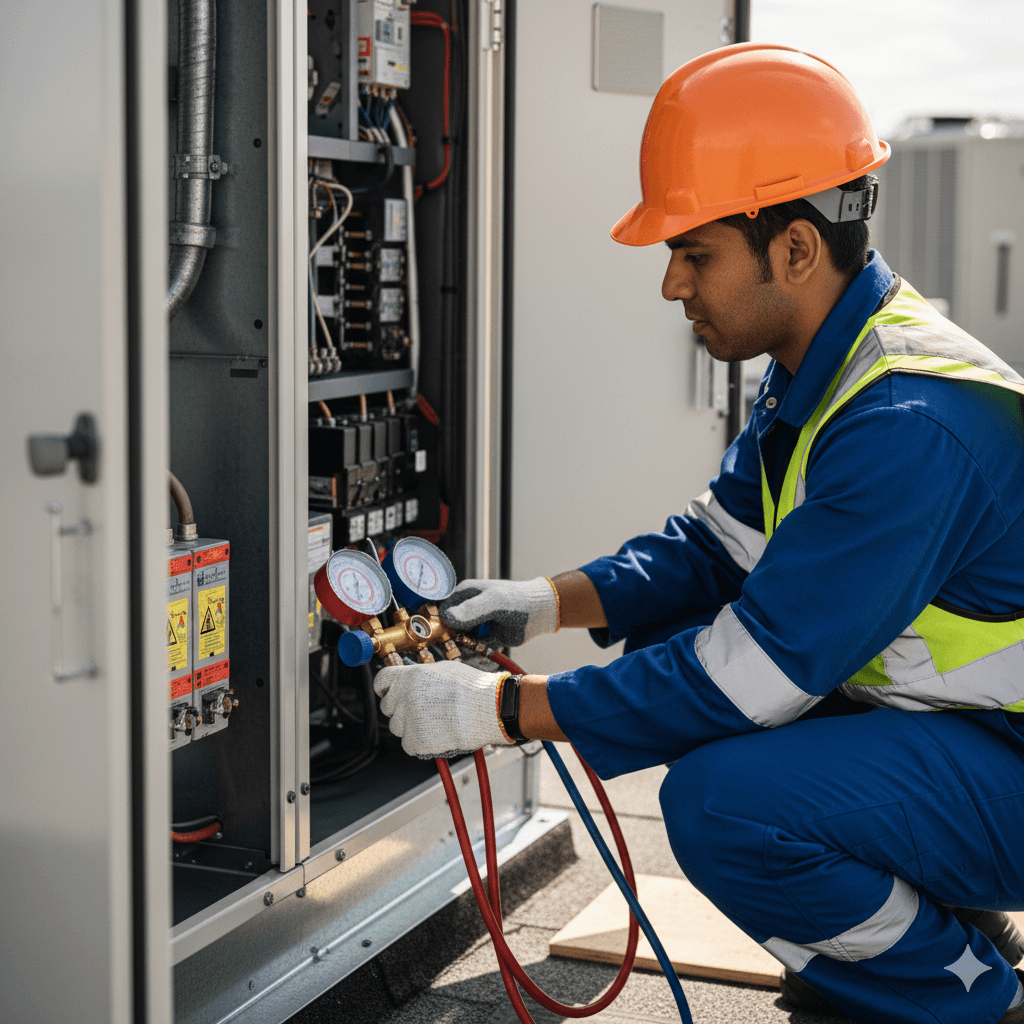 HVAC Technician at Work